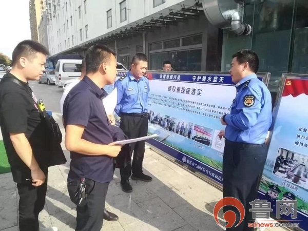 松滋市城市管理局到市兰山区参观学习餐饮油烟治理工作