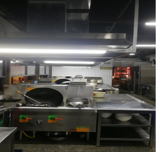 石人集资办开展餐饮门店油烟净化设备常态化检查