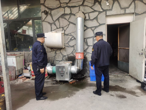 池北区综合执法大队开展油烟净化器专项整治行动