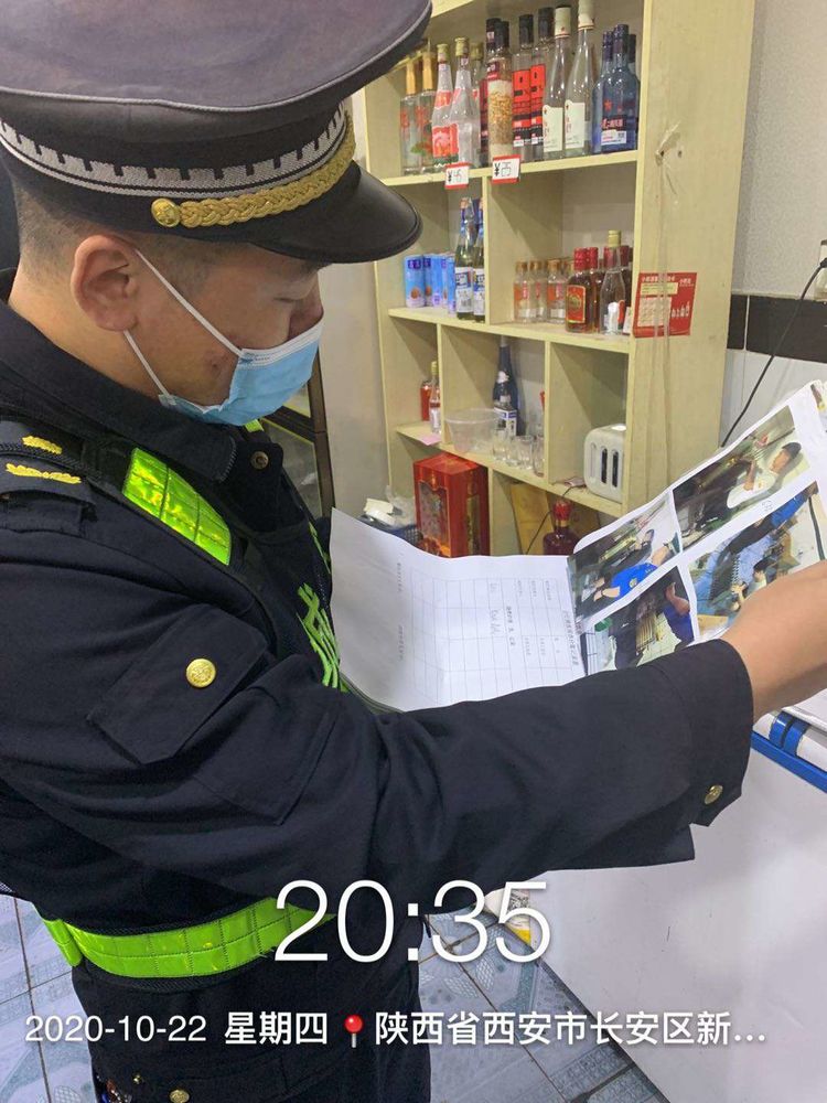 长安城管执法韦曲中队开展辖区15条街8家餐饮单位日常检查