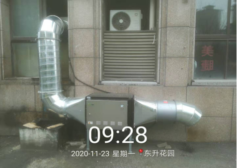 滁州市城管苏滁分局开展园区餐饮油烟实行常态化治理