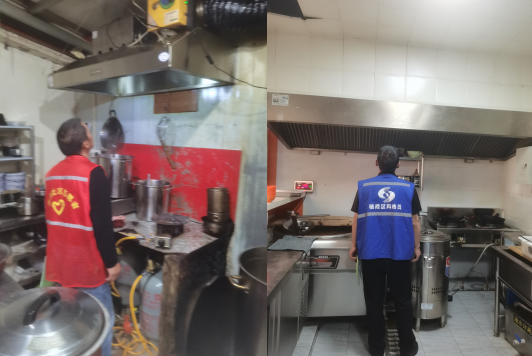 果场社区多部门联合助力提高餐饮单位的油烟污染防治水平